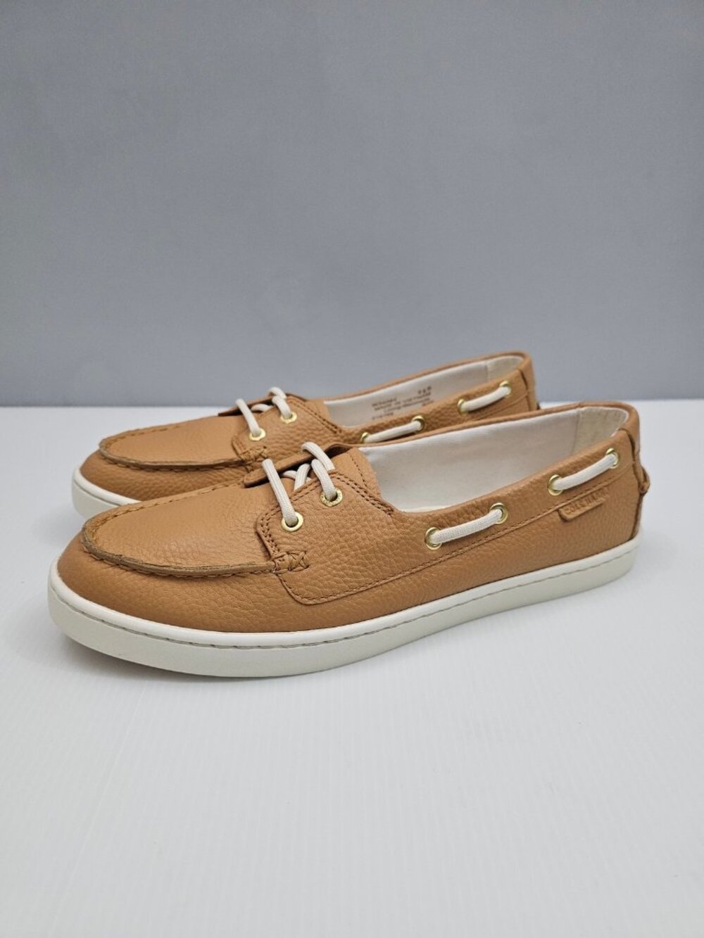 Cole Haan Nantucket Boat Shoes Loafers Womens 9.5 Biscuit Tan Leather Slip On